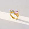 Hotselling Geometric Electroplated Unisex Retro Adjustable Rings