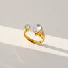Hotselling Geometric Electroplated Unisex Retro Adjustable Rings