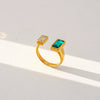 Hotselling Geometric Electroplated Unisex Retro Adjustable Rings