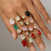 Hotselling Geometric Electroplated Unisex Retro Adjustable Rings