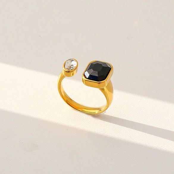 Hotselling Geometric Electroplated Unisex Retro Adjustable Rings