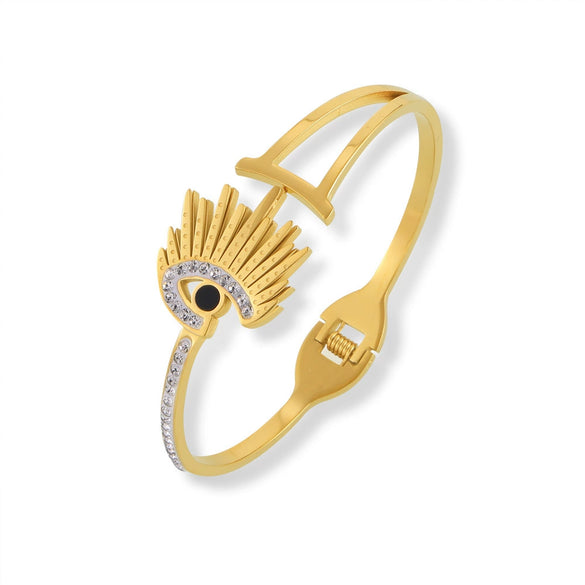 Hotselling Irregular Devil's Eye Bracelet Titanium Steel 18K Gold Plated Electroplating