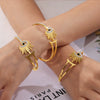 Hotselling Irregular Devil's Eye Bracelet Titanium Steel 18K Gold Plated Electroplating