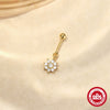 Hotselling Luxury S925 Sterling Silver Butterfly Geometric Zirconia Cartilage Piercing Earrings