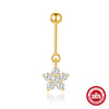 Hotselling Luxury S925 Sterling Silver Butterfly Geometric Zirconia Cartilage Piercing Earrings
