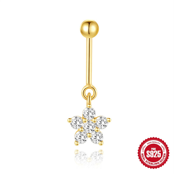 Hotselling Luxury S925 Sterling Silver Butterfly Geometric Zirconia Cartilage Piercing Earrings