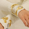 Hotselling Stainless Steel 18K Gold Electroplated Polished Bracelet With Geometric Knot Design