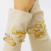 Hotselling Stainless Steel 18K Gold Electroplated Polished Bracelet With Geometric Knot Design