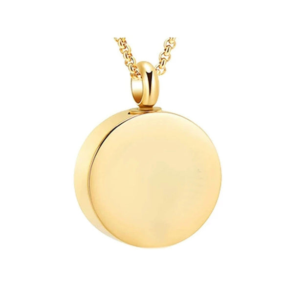 Hotselling Stainless Steel Round Gloss Openable Perfume Bottle Family Pet Hair Ashes Pendant