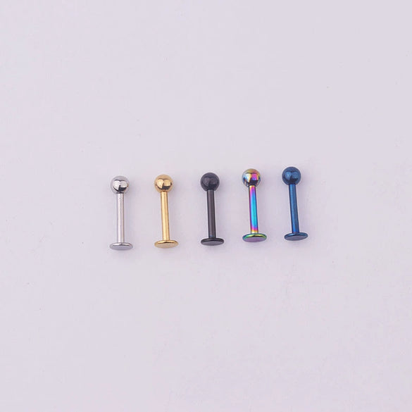 Human Body Puncture Jewelry Stainless Steel Round Geometric Vacuum Plating Electroplating Unisex