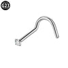 Human Body Puncture Nose Nail Jewelry G23 Titanium Grasping Round Zircon Polishing With Letters Numbers Text Pattern Unisex