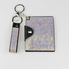 Id Card Holder And Car Key Buckle Diamond Encrusted Fashionable