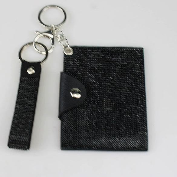 Id Card Holder And Car Key Buckle Diamond Encrusted Fashionable