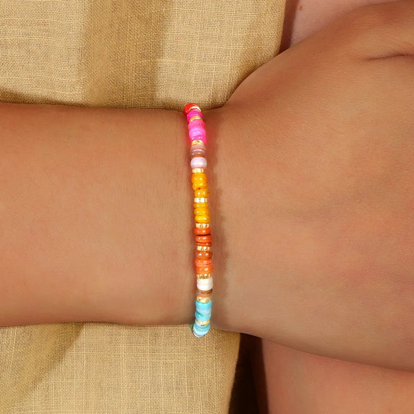 IG Style Bohemian Geometric Shell Iron Gall Stone Wholesale Bracelets