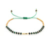 Ig Style Bohemian Round Natural Stone Glass Copper Beaded Women'S Bracelets