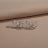 IG Style Bow Knot Alloy Titanium Steel Plating Inlay Zircon Women'S Rings Earrings Necklace
