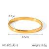 IG Style Casual Simple Style Geometric 304 Stainless Steel Titanium Steel 18K Gold Plated Bangle In Bulk