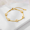 IG Style Classic Style Korean Style Solid Color 304 Stainless Steel 18K Gold Plated Rhinestones Bracelets In Bulk