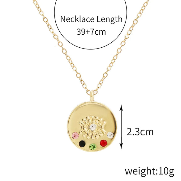 IG Style Devil'S Eye Alloy Plating Women'S Three Layer Necklace Double Layer Necklaces