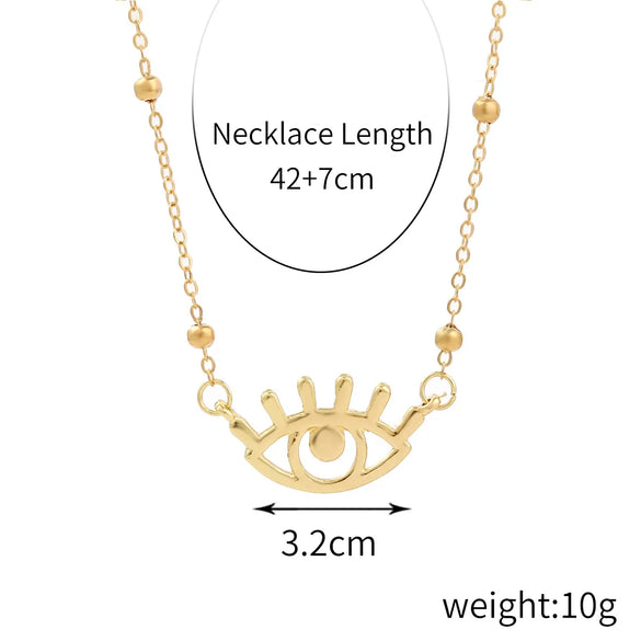 IG Style Devil'S Eye Alloy Plating Women'S Three Layer Necklace Double Layer Necklaces