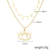 IG Style Devil'S Eye Alloy Plating Women'S Three Layer Necklace Double Layer Necklaces