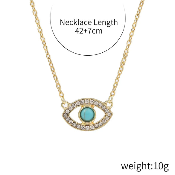 IG Style Devil'S Eye Alloy Plating Women'S Three Layer Necklace Double Layer Necklaces