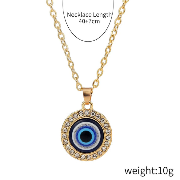 IG Style Devil'S Eye Alloy Plating Women'S Three Layer Necklace Double Layer Necklaces