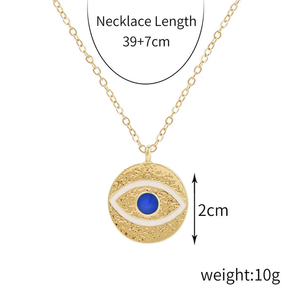 IG Style Devil'S Eye Alloy Plating Women'S Three Layer Necklace Double Layer Necklaces