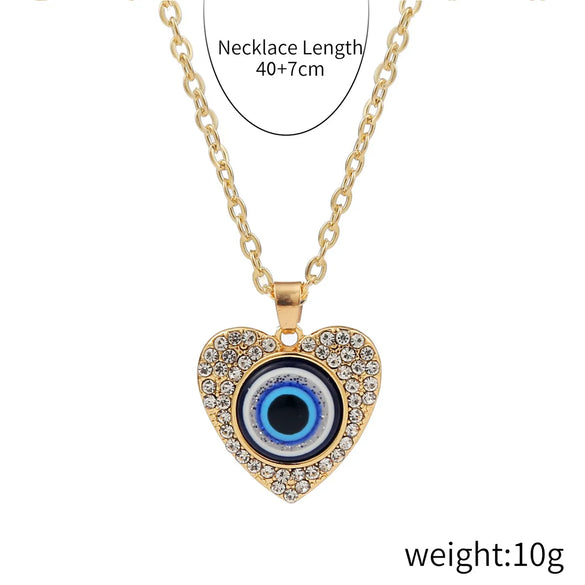 IG Style Devil'S Eye Alloy Plating Women'S Three Layer Necklace Double Layer Necklaces