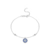 Ig Style Devil'S Eye Sterling Silver Plating Inlay Zircon Rhodium Plated Bracelets