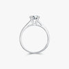 Ig Style Elegant Round Sterling Silver Gra Plating Inlay Moissanite Rhodium Plated Rings