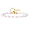 IG Style Geometric 18K Gold Plated 201 Stainless Steel Imitation Pearl Wholesale Bracelets