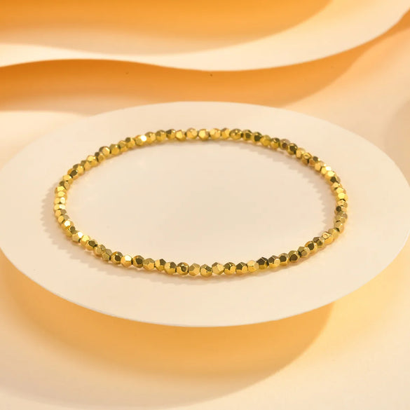 IG Style Geometric 18K Gold Plated Rope Haematite Wholesale Bracelets Drawstring Bracelets