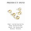 Wholesale Jewelry IG Style Geometric 304 Stainless Steel Diamond Zircon 18K Gold Plated Inlay Rings