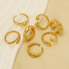 Ig Style Geometric Stainless Steel Plating 18k Gold Plated Open Ring