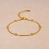 Ig Style Geometric Stainless Steel 18k Gold Plated Women's Anklet