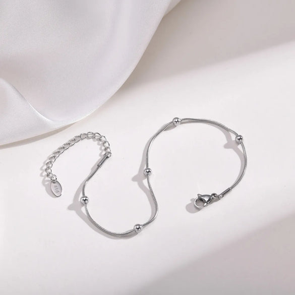 Ig Style Geometric Stainless Steel 18k Gold Plated Women's Anklet