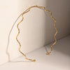 Ig Style Geometric Titanium Steel Plating 18k Gold Plated Choker