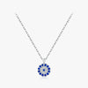 Ig Style Glam Shiny Devil'S Eye Sterling Silver Plating Inlay Zircon 14k Gold Plated Rhodium Plated Pendant Necklace