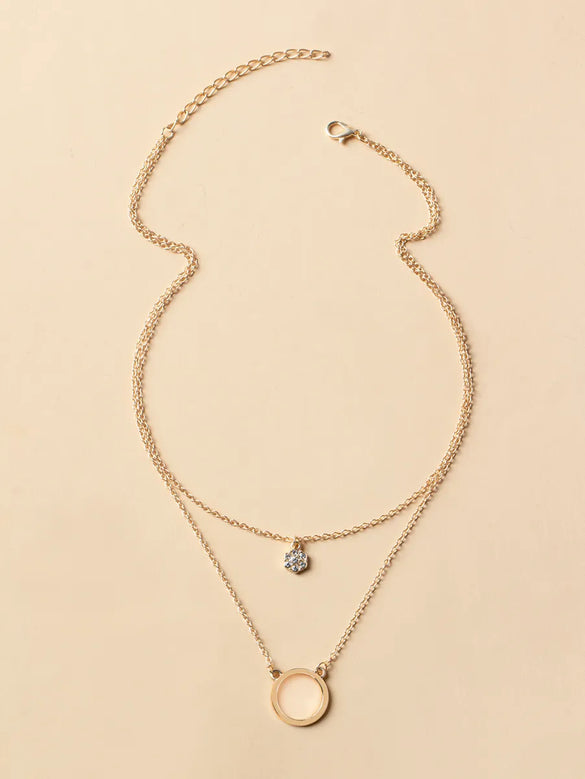 Ig Style Glam Water Droplets Eye Butterfly Gold Plated Silver Plated Rhinestones Alloy Wholesale Layered Necklaces