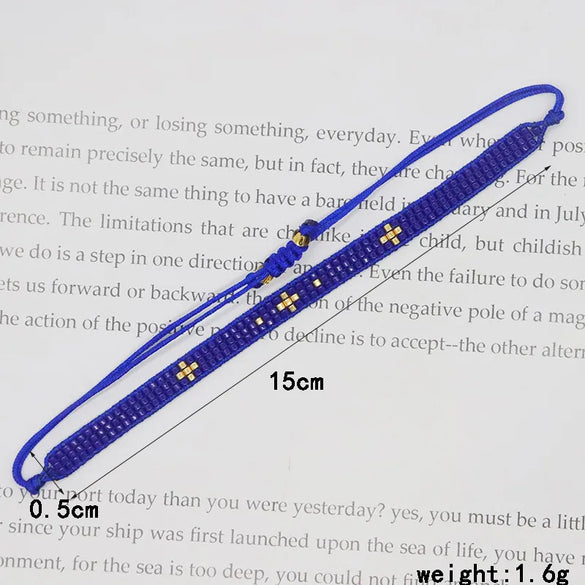 IG Style Heart Shape Glass Knitting Women'S Bracelets