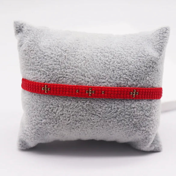 IG Style Heart Shape Glass Knitting Women'S Bracelets