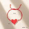 IG Style Heart Shape Glass Knitting Women'S Bracelets