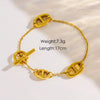 IG Style Luxurious Modern Style Pentagram Circle Moon 304 Stainless Steel 14K Gold Plated Shell Zircon Bracelets In Bulk