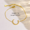 IG Style Luxurious Modern Style Pentagram Circle Moon 304 Stainless Steel 14K Gold Plated Shell Zircon Bracelets In Bulk