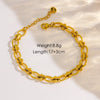 IG Style Luxurious Modern Style Pentagram Circle Moon 304 Stainless Steel 14K Gold Plated Shell Zircon Bracelets In Bulk