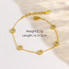 IG Style Luxurious Modern Style Pentagram Circle Moon 304 Stainless Steel 14K Gold Plated Shell Zircon Bracelets In Bulk