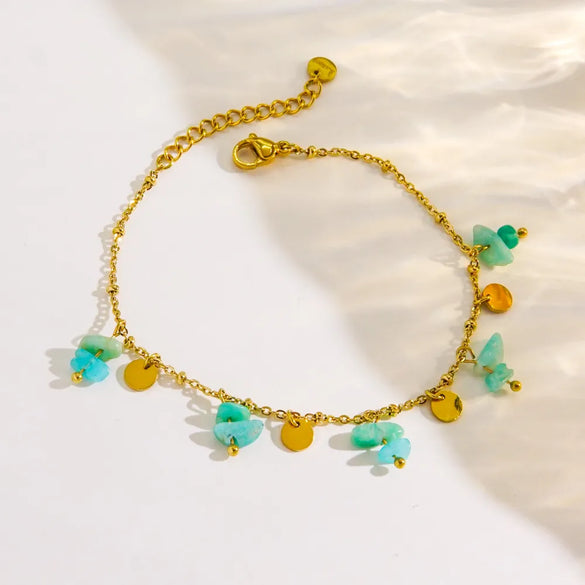 IG Style Luxurious Modern Style Pentagram Circle Moon 304 Stainless Steel 14K Gold Plated Shell Zircon Bracelets In Bulk