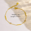IG Style Luxurious Modern Style Pentagram Circle Moon 304 Stainless Steel 14K Gold Plated Shell Zircon Bracelets In Bulk