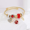 IG Style Modern Style Classic Style Bear Heart Shape Pineapple 304 Stainless Steel Alloy Gold Plated Artificial Crystal Rhinestones Bangle In Bulk